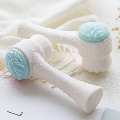 Silicon Facial Cleaning Brush Portable-Double sided